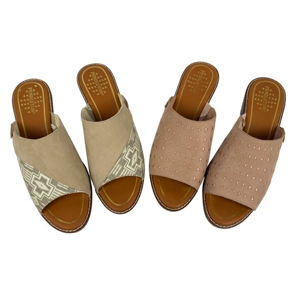 Pendleton Womens Arcata & Peconic Wedge Sandals 2 for 1 BUNDLE Size 8 - Picture 1 of 15
